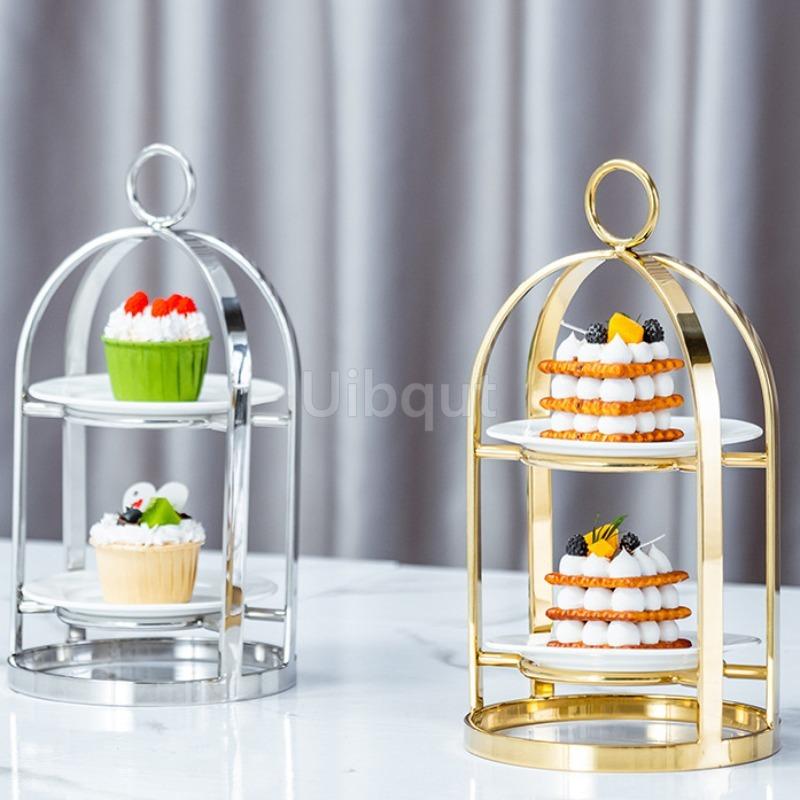 Stainless Steel Creative 3 Layer Afternoon Tea Snack Tea Desserts Break Display Show Stand Pastry Cake Rack Dessert Tableware