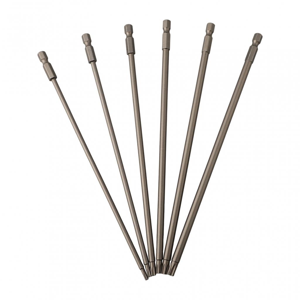 T10 Alloy Steel Screwdriver Bit T15 T20 1/6pc 200mm