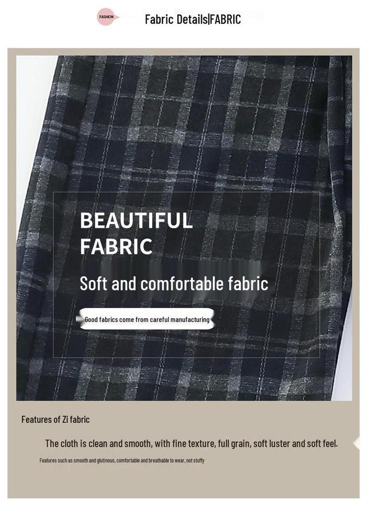 Girls' Plaid Wide-Leg Trousers with Lace Waist - Autumn 2026 Collection for Medium and Large Children.
