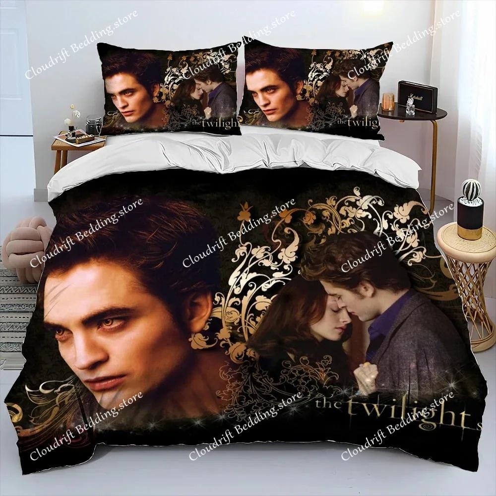 3D The Twilight Saga HD Printed Comforter Bedding Set,Duvet Cover Bed Set Quilt Cover Pillowcase,king Queen Size Bedding Set Kid