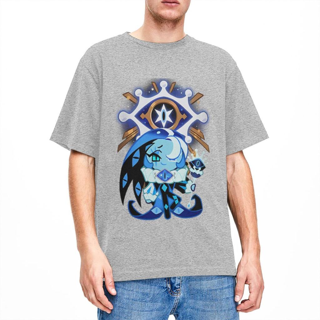 Shadow Milk Cookie Run Kingdom T Shirts Men Women 100 Cotton Leisure TShirts O Neck Cartoon Anime Tee Shirt Clothing Printed