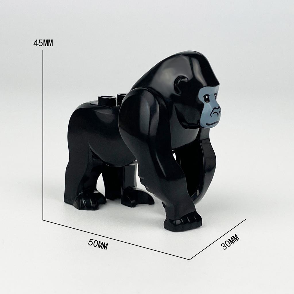 Zoo Animals Building Blocks Set: Elephant, Camel, Deer, Giraffe, Gorilla, Horse, Tiger - Mini Action Figure Bricks Toy