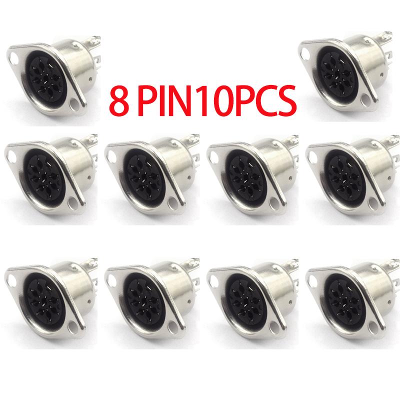 10PCS DIN S Terminal 3/4/5/6/7/8P Pin/Core Midi Male Connector Female Connector Plug Computer Large Keyboard Mouse Socket