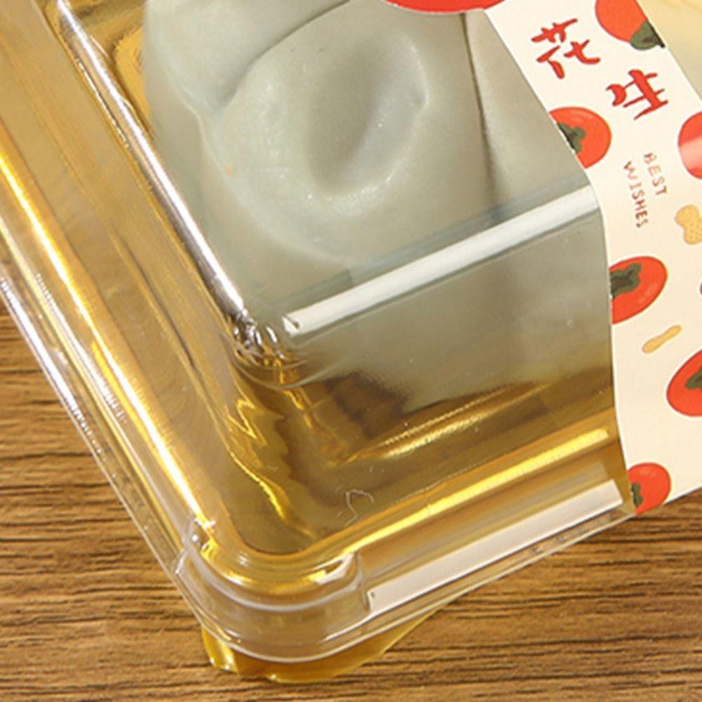 50Pcs Sealed Moon Cake Boxes 50/75/100g Cookies Storage Box Plastic Muffin Container Pastry Display