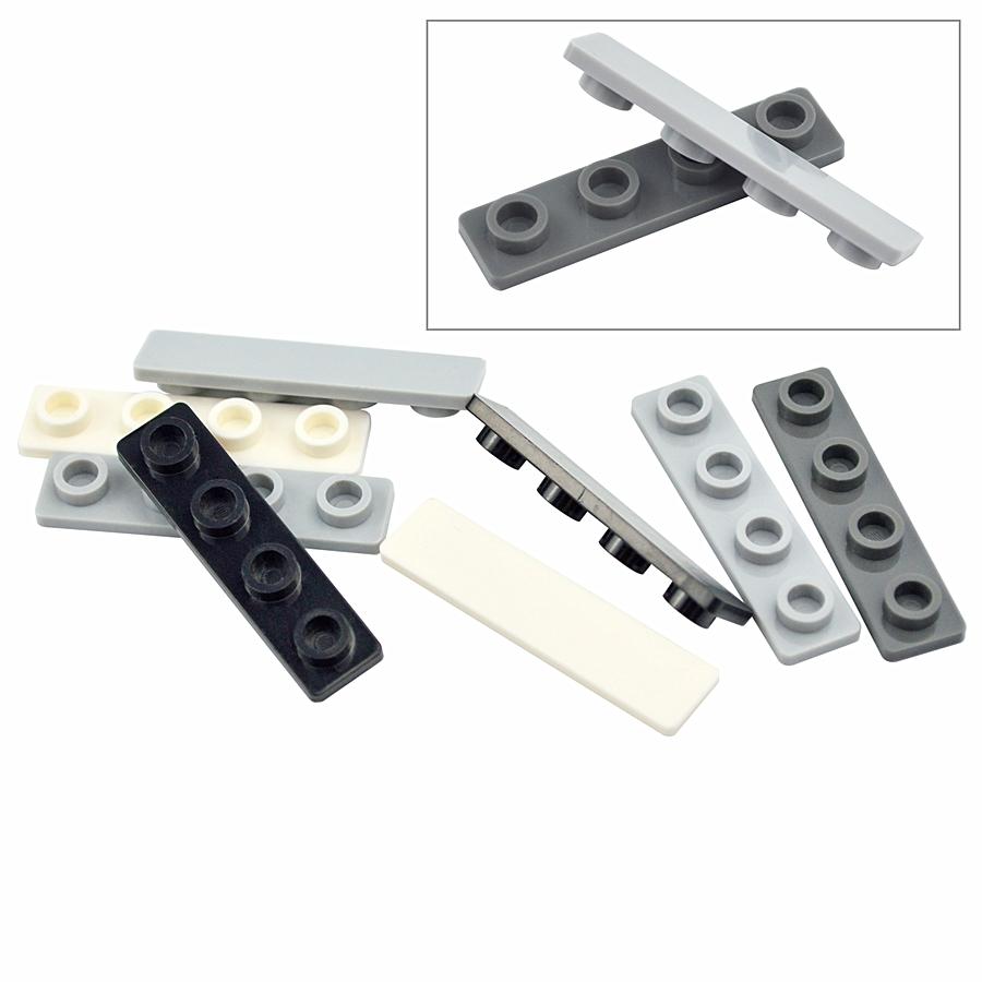 Compatible Assemblage Thin Figure Bricks 1X4 Raised Round Dots Building Bricks Educational Construction Toys