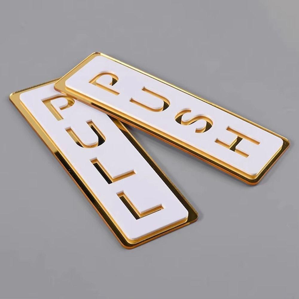2Pcs Creative Push&Pull Window Door Sticker 3D Restaurant Pull Stickers Home Decoration