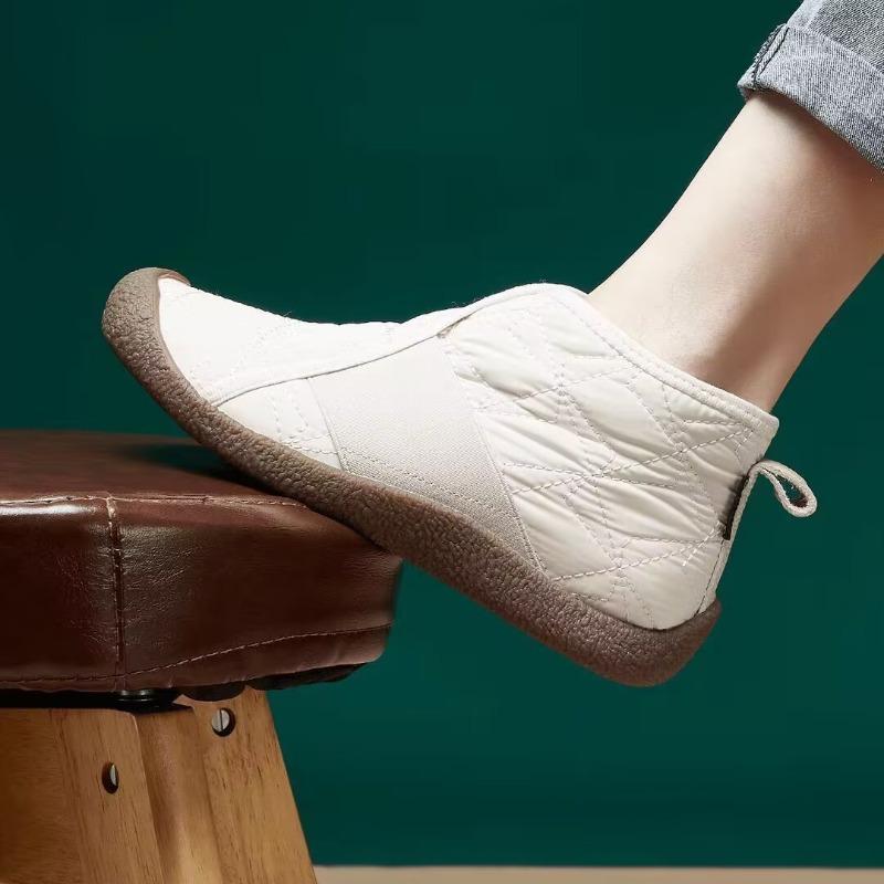 Damen Wasserdichte Winter Stiefeletten, Rutschfeste Warme Faux-Fur Gefütterte Schnee Stiefeletten, Modische Flache Sohle Bequeme Freizeit Schuhe