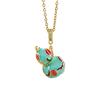 Necklace New Chinese-style Colored Drip Enamel Ruyi Gourd Necklace Fashion Exquisite Retro Non-fading Necklace Accessories