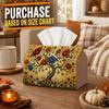 1pc Tissue Box Holder with Whimsical Fantasy Nature Design - Floral Tree Bird Botanical, Durable Polyester, Ideal for Kitchen, Living Room, Bedroom, B