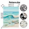 Frameless Pearl Painting DIY Kit Ocean Wave and Sea Stones 3D Sparkling Bead Canvas Relaxing Creative Craft for Art Lovers