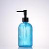 Nordic Large Capacity Vertical Stripe Glass Bottle for Hand Sanitizer, Shampoo, or Shower Gel