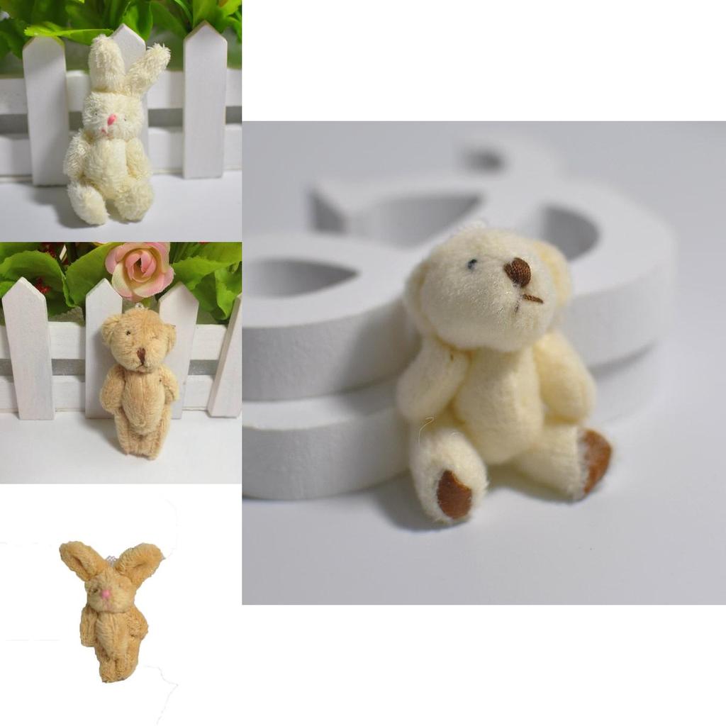 Adorable Mini Cute Plush Toy Tiny Rabbit Bear Doll With Soft And Cozy Feel