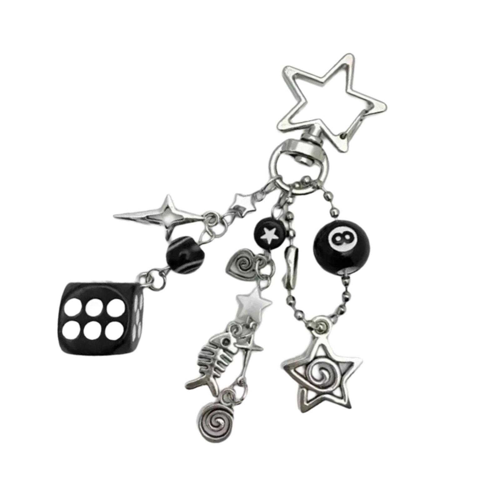 

Multipurpose Stylish Star Black 8 Keychain Portable Accessory for Collectors and Everyday Use As A Bag Charm Ornament 2