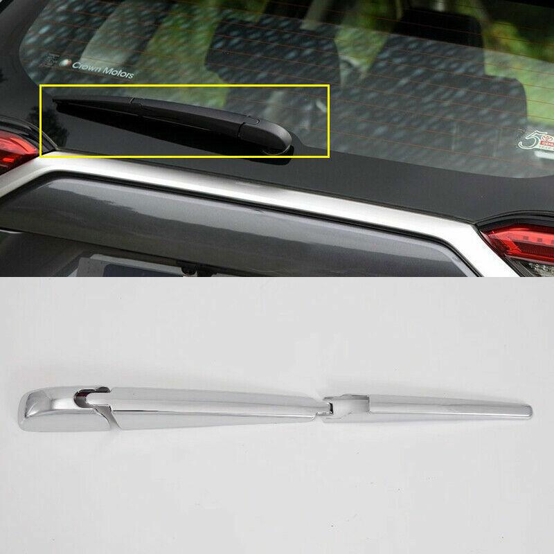 For Toyota Rav4  -  Chrome Rear Trunk Window Rain Wiper Cover Trim 3pcs