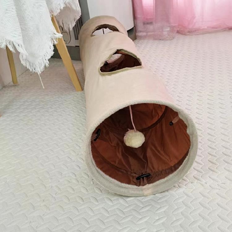 Collapsible Cats Tunnel Tube with Peeking Holes Relieve Boredom for Indoor Fo