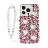 Luxury rhinestone suitable for iPhone15 pro mobile phone case Apple 16max crystal love 14 glitter 13 anti-drop case