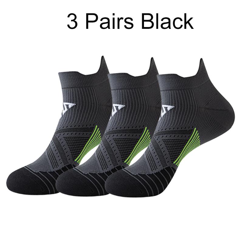 3 Pairs Sports Socks For Men Women Breathable Running Socks Quick Dry Anti-friction Marathon Ankle Socks Cycling Gym Fitness New