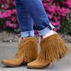 Thick-heeled High-heeled Tassel Sleeve Bootie Short Boots  Boots Women's Boots