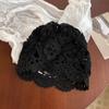 Bohemian Style Hollowed Out Beanie Cap Handmade Woven Cap Retro Crochet Flower Knitted Hat  Outdoor