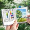 Nuovo Mini Quaderno per Pittura ad Acquerello Quadrato Portatile Quaderno da Disegno Spesso 300g Blocco per Pittura Artistica da Viaggio