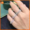 Huitan Aesthetic Women Rings Flower Shaped Design with Shiny Cubic Zirconia Fashion Accessories for Party Jewelry Exquisite Ring