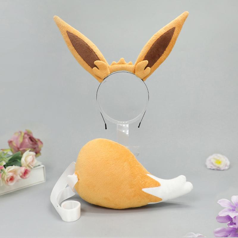 Eevee Kostīma Ausis Matu Loks Fox