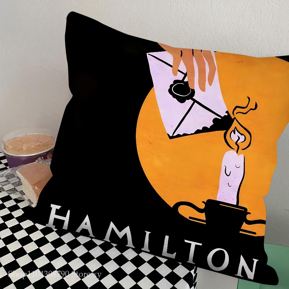 American Musical Hamilton Pillow Case Square Pillow Bedroom Sofa Leisure Comfort Cushion Car Living Room Home Decoration