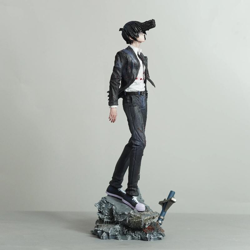 31cm / 12 Zoll Anime Chainsaw Man Hayakawa Aki Dämonenpistole PVC Figur kampfbeschädigter Aki GK Statue Modell Spielzeug Schreibtischverzierung Geschenk
