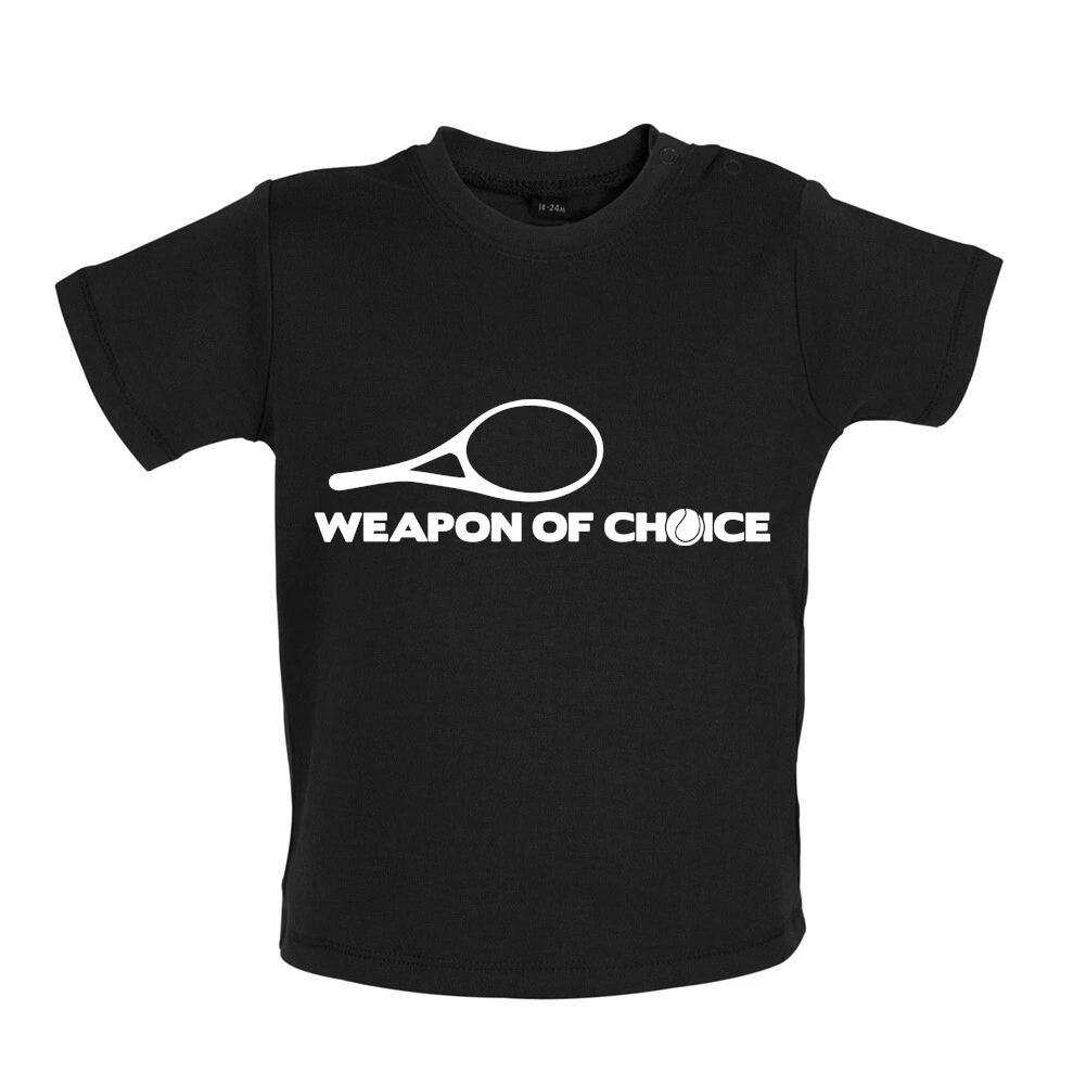 

Weapon Of Choice Tennis - Baby Kids Boys Girls Unisex T-Shirt / Babygrow - Player Racquet Wimbledon 120