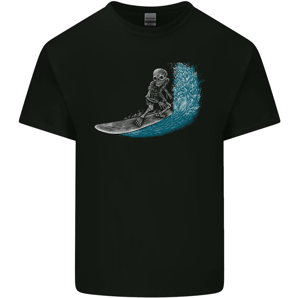 Surfing Skeleton Surf Skull Kids T-shirt Boys Girls M