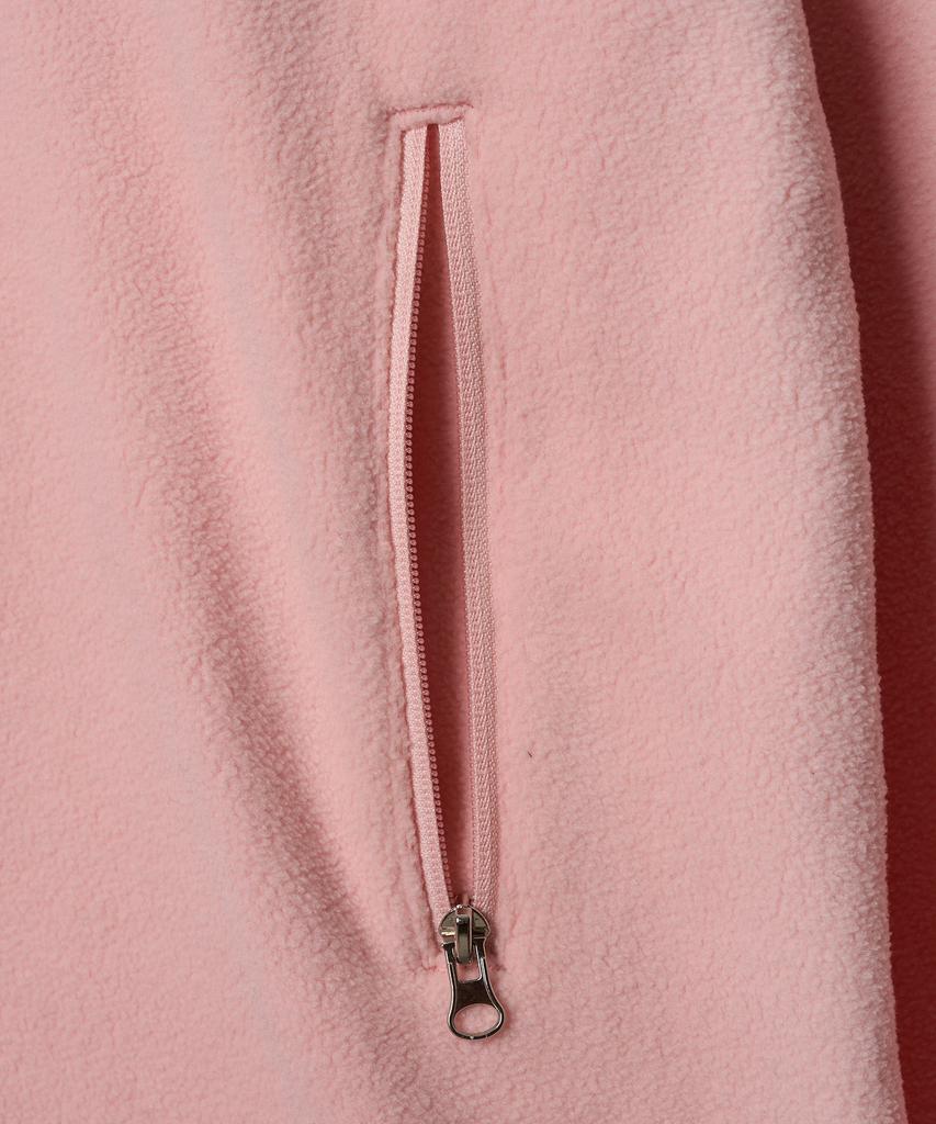 Ttudement Soft Fleece Half Zip-Up Pink