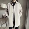 Men's Medium-length Casual Trench Jacket Overcoat Korean Style Trendy British Style Spring Autumn