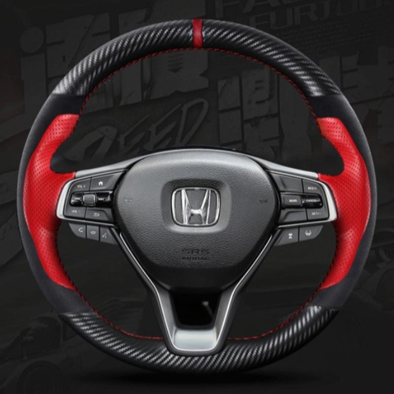 ABJ1 Custom DIY Car Steering Wheel Cover 100% Fit For Honda Accord 10 2018 2019 Insight 2019 Auto Interior Accessories Steering Wrap