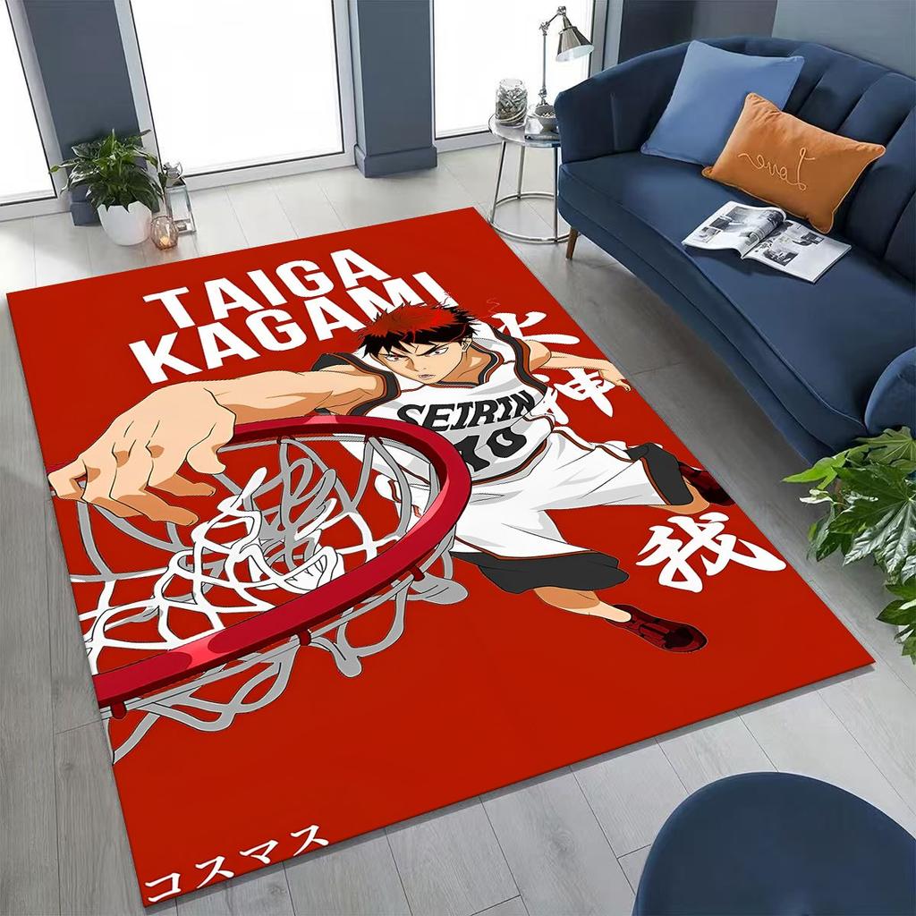 Anime Kuroko's Basketball Cartoon Art Carpet Rug for Bedroom Living Room Sofa Home Doormat Decor,Large Kid Non-slip Floor Mat