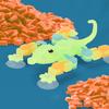 Creative Luminous Gecko Deformation Fingertip Gyro Bionic Sucker Hook Cartoon Gecko Children's Ornaments