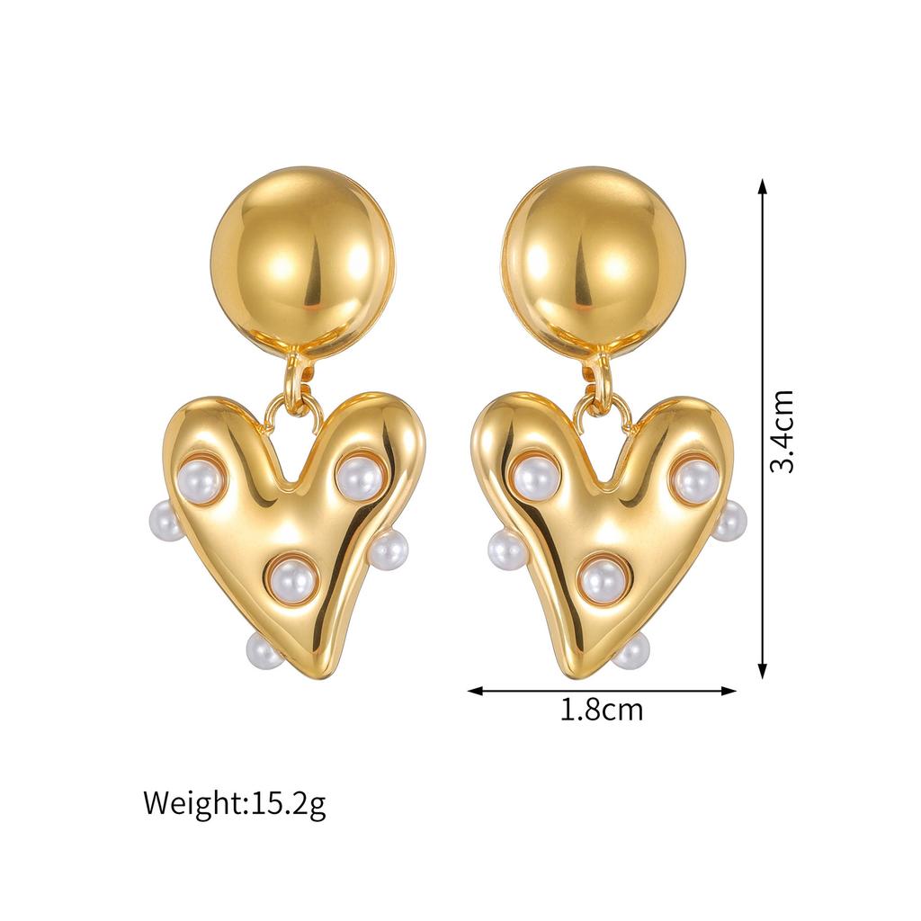 Atoztide Nouvelle Boucle d'Oreille Cœur Imprimé Léopard Vintage pour Femmes Acier Inoxydable Boucles d'Oreilles Statement Pierre Brillante Cadeau de Bijoux de Noël