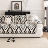 Simple Thick Plush Sofa Cover Modern Soft Comfortable Dust-proof Seat Pad Durable Non-slip Furniture Protector for Living Room
