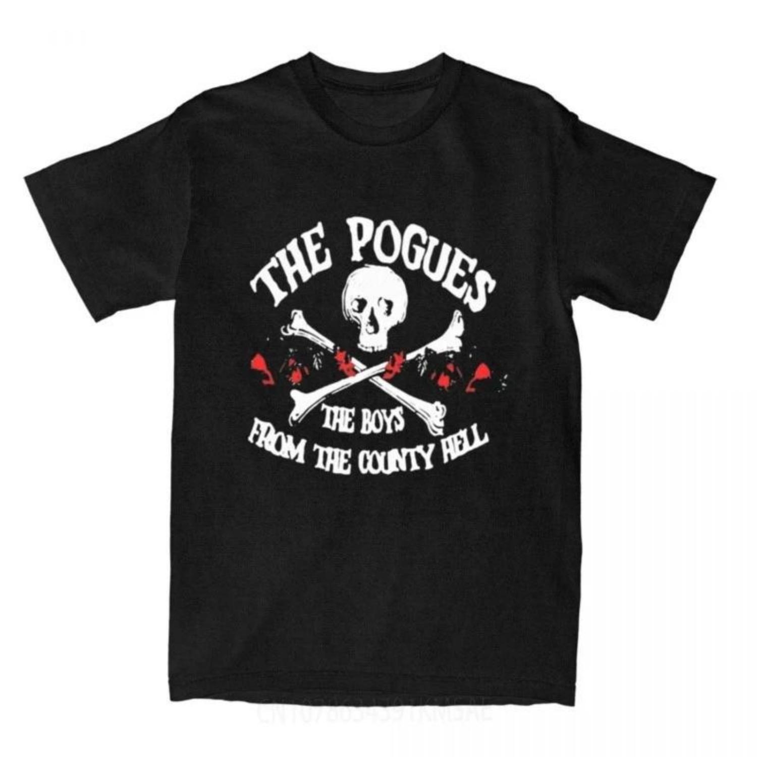 

Музыка The Pogues Панк-группа Мерч Футболки для Мужчин Женщин Мода Чистый Хлопок Графическая Печать Одежда S чёрный