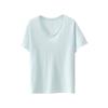 Women V Neck Loose Oversized Dropped Shoulder Short Sleeve Solid Casual Basic T Shirt