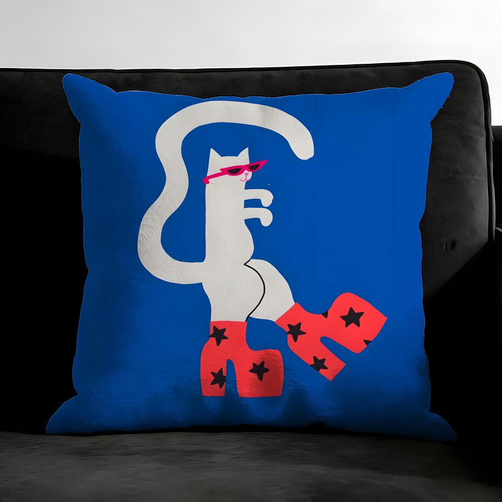 Abstract Animals Funny Cushion Cover Pillowcase Ultra Soft Skin Friendly Fabric Cloud Like Comfort & Concealed Zipper