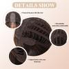 Brown Highlights Synthetic Wigs Hairline Lace Frontal Wave Layered Wigs for Women Ladies Daily Use Natural Wigs Heat Resistant