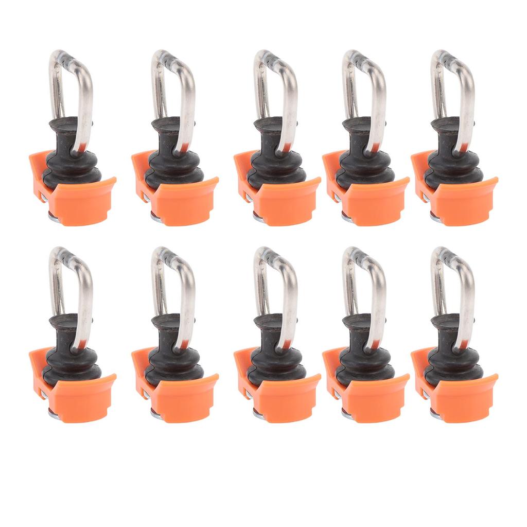 10PCS L Track Stud Fitting with D Ring Heavy Duty 1333lb Capacity L Track Rail Tie Down Fitting for Van Pickup Truck