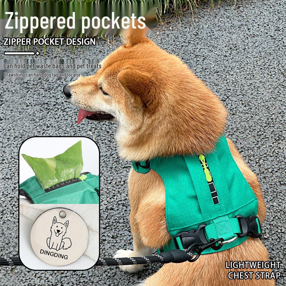 Reflective Vest-Style Leash for Small & Medium Dogs - Lightweight & Cross-Border Chest Harness