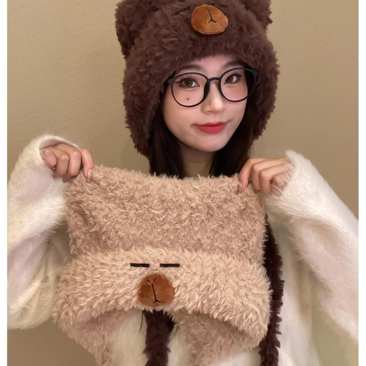 

Женская осенне-зимняя плюшевая шапка капибары – милая, новинка с бесплатной доставкой