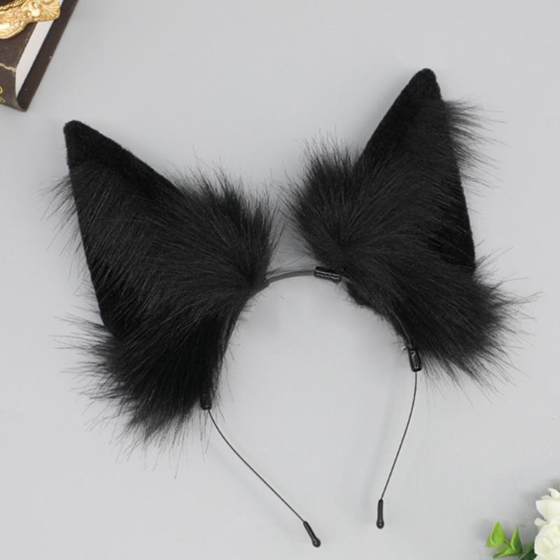 Anime Headband for Party Japanese Dog Ear Hairhoop Girl Halloween Dress Up Hairband  Costume Masquerade Headwear