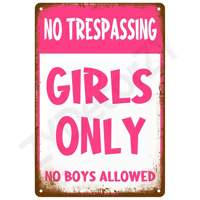 Retro Wall Art Mural Outdoor House Bathroom Home Room Decorations Decor Vintage Metal Signs Plates Tin Sign Posters Man Cave Bar