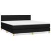 Maison Exclusive - Sommier à lattes de lit avec matelas Noir 180x200 cm Tissu