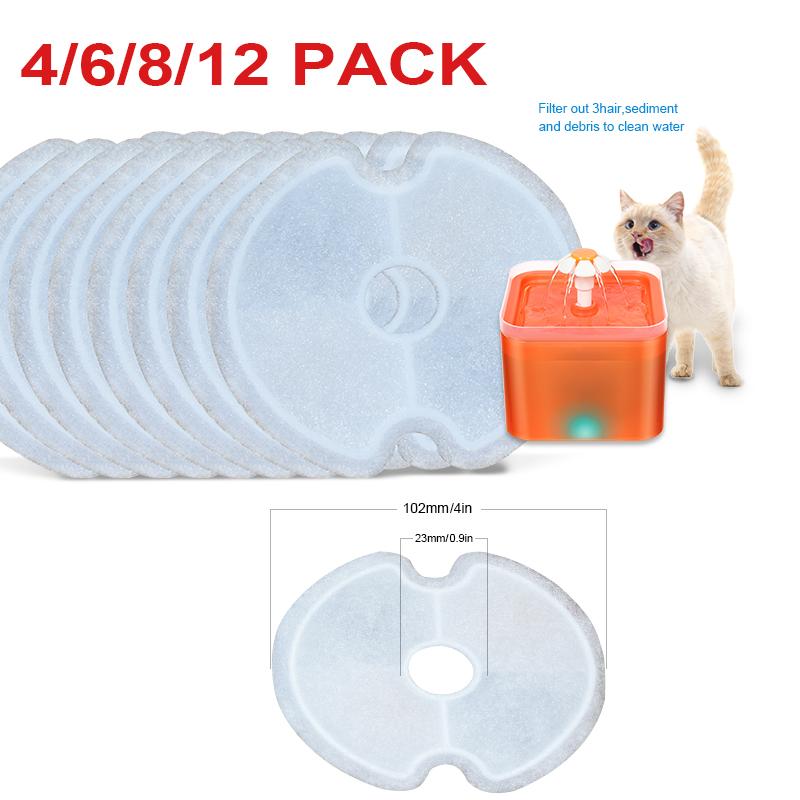 Ersetzter Aktivkohlefilter für Katzentrinkbrunnen, Ersatzfilter, Blume für runden Trinkbrunnenspender für Haustiere