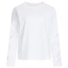 Shop   Women Basic Semi Crop Round Neck Long Sleeve T shirT True Purple Dai Wsh 