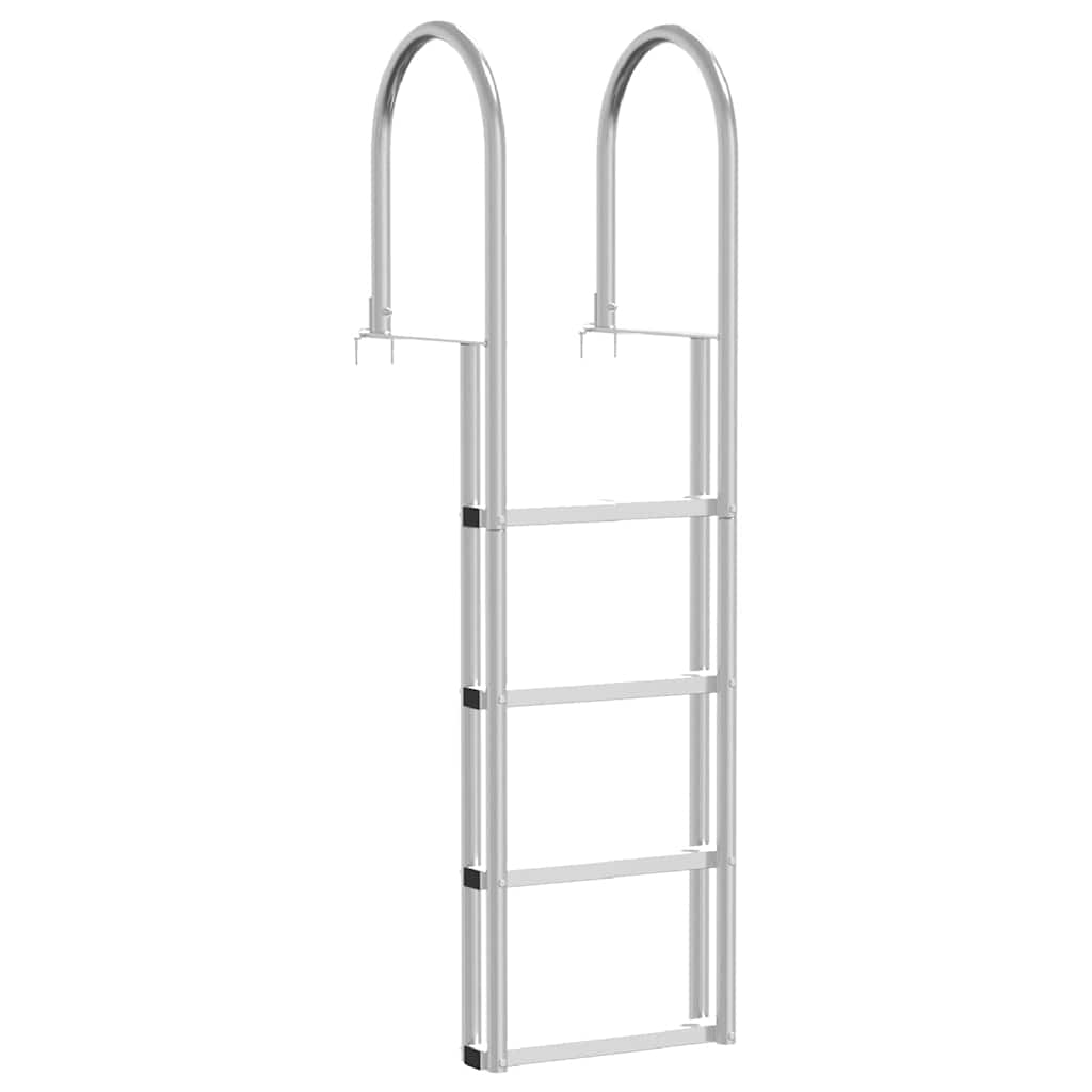 4 Step Dock Ladder Silver 45 * 11.5 * 162 Cm Aluminum
